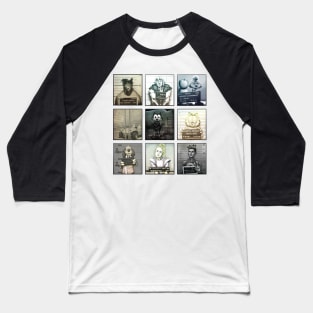 Celebrity Mugshot Collection Baseball T-Shirt